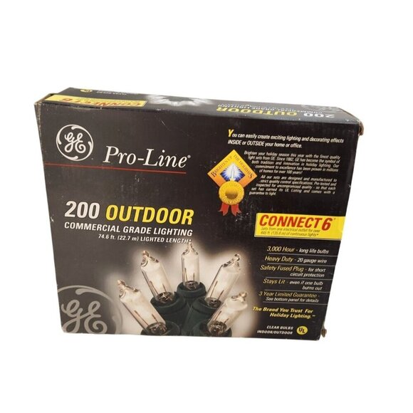 GE Pro-Line 200 Outdoor Commercial Grade Lighting 74.6 ft. Lighted Length Clear - Picture 1 of 6